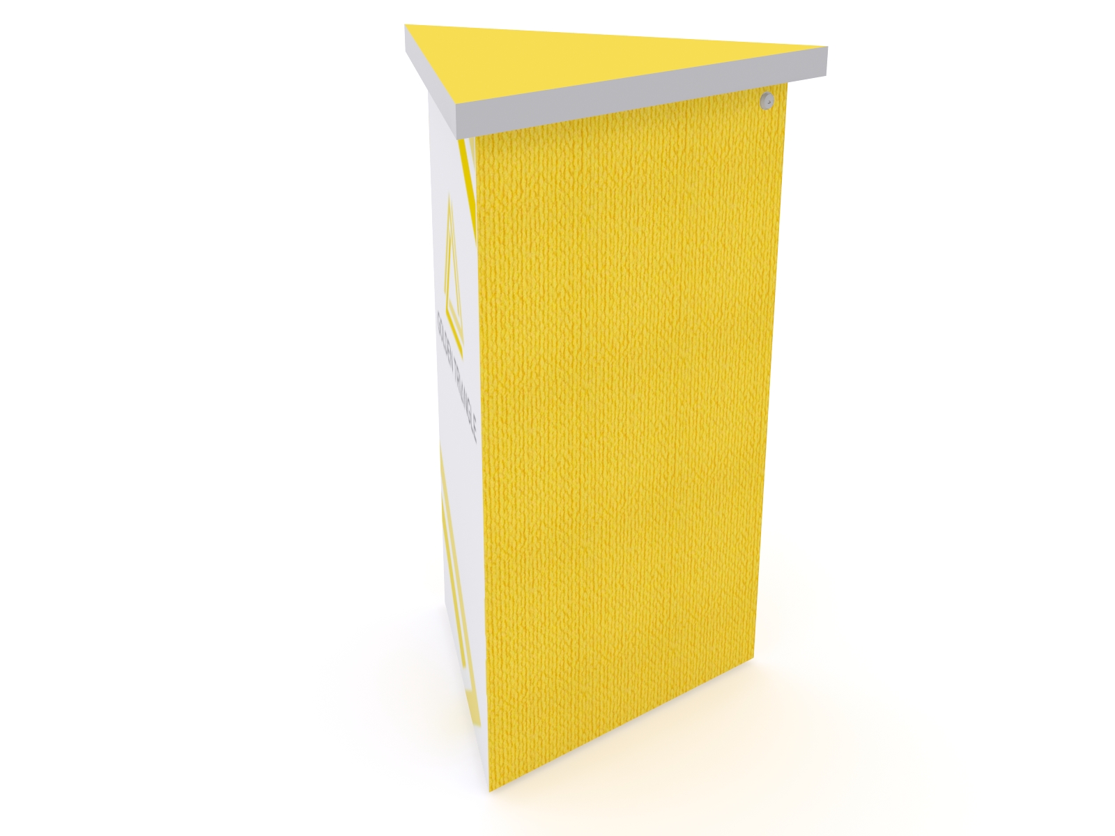 DI-638 Trade Show Pedestal -- Folding Fabric Panels -- Full Graphic (velcro-attached)